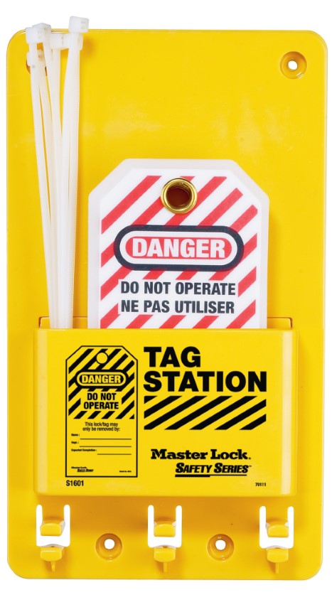 MASTER LOCK - TAG STATION W/ 12 SAFETY TAGS 